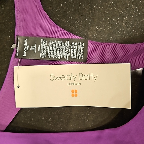 SWEATY BETTY Power Workout Colorblock Performance Dress ~ Deep Purple Large NWT - Picture 15 of 16